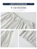 Pantalones de Lino de Pierna Ancha Estilo Old Money para Mujer Verano 2026 Nueva Moda Simples de Cintura Alta Adelgazantes Finos Casuales Capris