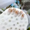 Nuevos adornos para uñas de copo de nieve blanca con destellos finos de Navidad para uñas de mano, accesorios de adornos para uñas al por mayor