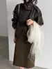 Jaqueta Corta-vento Feminina Lu Xi com Lapela e Duas Fivelas Outono 26 Estilo Coreano Lapela Ajuste na Cintura Versátil Jaqueta de Trabalho 39011