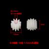 En stock, husillo de engranaje de plástico POM de módulo 0,5, dientes rectos, 7, 8, 9, 10, 11, 12, 13, 14, 15 y 18 dientes