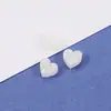 Europeu e Americano Spot 10mm Coração de Pêssego Formato de Coração Pedra Opala Branca/Rosa/Azul Sintética Artificial Pedra Opala Pingente de Joia