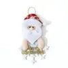 Decoraciones Navideñas Nuevas Transfronterizas Árbol de Navidad Colgantes Pequeños Copo de Nieve Placa Dorada Letras Viejo de la Navidad Muñeco de Nieve Colgantes para Ventana