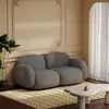 Sofá Doble Estilo Nórdico Sala de Estar Apartamento Pequeño Dormitorio Moderno Minimalista Forma de Cubo Sofá de Tela Jelly Tech de Moda