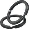 Metal natación negro plano llavero llavero juego redondo negro plano llavero multi-especificación en stock