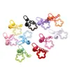 Colgante de Estrella de Cinco Puntas Hueca de Colores Acrílicos Llavero Divertido de Verano Accesorio para Bolso Funda de Auriculares Charm