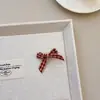 Nuevo Pasador de Pelo con Lazo Estilo Coreano Pasador para Flequillo de Niña de Dibujos Animados Rojo Versátil Pinza Lateral de Pato Pinza para el Cabello