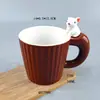 Taza de Café Cerámica Vertical Rayada Creativa Transfronteriza, Taza Simple para el Hogar, Taza para Beber, Taza para el Té de la Tarde, Taza para el Desayuno