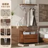 Arara de metal estilo japonês com 60cm de profundidade para instalação, guarda-roupa aberto autoportante, closet, prateleira montada, rack de armazenamento para guarda-roupa