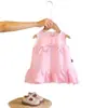 Vestido de niña para verano 2025, nuevo y elegante estilo de verano para bebés, vestido de verano ligero sin mangas, disponible para venta al por mayor