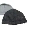 Gorro de Punto Negro Estilo Coreano, Delgado y Dulce, Moda Fresca para Todas las Estaciones, Turbante Pequeño Adelgazante, Gorro de Moda Caliente para Chicas