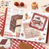 Adesivos de Paisagismo Xinmo Série Emoji Comida 18 Peças para a Vida Base de Caderno Tema Comida Decoração DIY