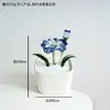 Maceta de Flores Esmaltada Zibo, Decoración con Flores Artificiales, Artesanía, Regalo del Día de la Madre, Flor Eterna, Decoración Creativa de Escritorio