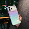 Adecuado para funda de iPhone 17 con chapado de colores y patrón de diamantes, funda magnética transparente con patrón geométrico para iPhone 17 Pro Max