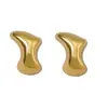 Pendientes Irregulares Geométricos de Moda Europea y Americana con Galvanoplastia de Oro Real Pendientes de Lujo Ligero de Nicho Pendientes de Venta Caliente Transfronteriza