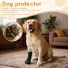 Botas para cães com patas machucadas, botas de recuperação respiráveis, anti-lambida, anti-sujeira, protetores de pata à prova d'água, sapatos com bandagem, capas de proteção para feridas