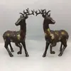 Adornos de Ciervo de Cobre un Par de Nuevos Adornos de Entrada para Sala de Estar en Casa Estilo Chino Ciervo Sika se Mudó a Casa Nuevos Productos