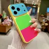 Funda de Teléfono Estilo Europeo y Americano, Bloques de Color Personalidad, Dopamina, Transformación Instantánea, Adecuada para iPhone 17 Pro Max, 18 Pro, Cobertura Total, 16/15