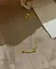 Colar de Cachorro Balão Sorriso Dourado Simples Coreano Feminino Fofo Nicho Versátil Corrente de Clavícula Personalizada Colar Feminino
