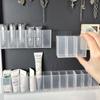 Caixa de grade para parede sem furos Armário espelhado Caixa de armazenamento pequena Pinça para sobrancelha Tesoura Pincel para sobrancelha Suporte para armazenamento de batom