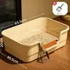 Bandeja para Arena de Gato de Gran Tamaño Anti-salpicaduras Inodoro para Gato Big Mac Bandeja para Arena de Gato Semi-cerrada Tienda de Fábrica de Suministros para Mascotas