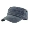Temu Verano Nuevo Estilo Lavado Vintage Gorra Militar Coreana Casual Protección Solar Sombrero de Copa Plana Sombrero de Hombre Sombrero de Sol para Mujer Exterior