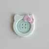 Novos acessórios de botão de cabeça de gato KT acessórios de roupa diy acessório de cabeça presilha de cabelo capa de celular furo decorativo decoração de sapatos