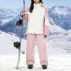 Conjunto de Traje de Esquí para Principiantes, Cortavientos e Impermeable, con Capa Interior Forrada de Forro Polar, Chaqueta Tres en Uno y Pantalones Forrados de Forro Polar, Conjunto de Dos Piezas