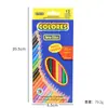 Juego de lápices de colores 12/24/36/48 colores para niños, estudiantes, dibujo, relleno de color, mina aceitosa a prueba de agua, bolígrafo para grafiti