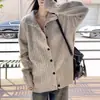 Estilo Old Money, cárdigan de punto 100% lana pura, top holgado para mujer, suéter de manga larga, prenda de abrigo