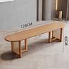Mesa de jantar e cadeira de madeira maciça simples e moderna, mesa de jantar criativa de madeira para uso doméstico, mesa de jantar oval para café