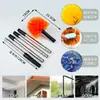 Cepillo de limpieza para quitar el polvo tipo telaraña de cerdas suaves, fácil de limpiar, extensible, adecuado para esquinas de paredes y techos, eliminación de polvo, herramienta multifuncional para uso interior y exterior