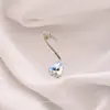 Broche de Laço Coração Simples para Mulheres, Corsage de Luxo, Alfinete Anti-Exposição para Gola Feminina, Alfinete de Cardigã, Acessório de Roupa