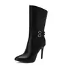 48 Botas Deseo Botas Talla Grande Tacón Delgado Puntiagudo Sexy Botines de Escenario 40 Comercio Exterior Nuevas Botas de Jinete Tacón Súper Alto para Mujeres