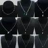 Collar Réplica de Diseñador Estilo Europeo y Americano Transfronterizo con Etiqueta, Fotos Reales, Múltiples Accesorios, Collar de Moda de Lujo de Alta Gama para Mujer al por Mayor