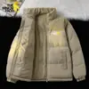 Chaqueta de Algodón Cálida a Prueba de Viento para Hombre Otoño e Invierno Nueva Combinación de Colores de Pana Cuello Alto Chaqueta de Algodón Ropa para Pareja Disponible en Múltiples Colores