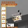 Tanque para Tortugas Paisajismo Casero Filtro Circulación Plataforma para Tomar el Sol Plataforma para Trepar Acrílico Ecológico Tanque Mixto para Peces Caja Pequeña de Rotación