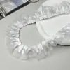 Bolsa de Pintura Color Macarrón con Encaje Plisado de Doble Capa Modificación de Encaje Decorativo Accesorio DIY Soporte para Tarjetas Material de Soporte