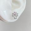 Design doce e cool sensação de alta qualidade y2k diamante rosa borboleta simples nicho amor cartilagem da orelha cravo de orelha médica brincos brincos
