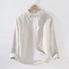 Camisa Casual de Manga Larga Transfronteriza para Hombre, Nuevo Estilo Primavera y Verano, Camisa Blanca de Moda Estilo Japonés para Hombre, Chaqueta de Comercio Exterior