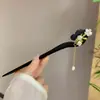 Pasador de Madera Nuevo Estilo Chino Pasador de Pelo Estilo Antiguo Pasador de Pelo para Mujer Alta Calidad Sentido de Suzuki Orquídea Estilo Nacional Combinación Falda de Cara de Caballo Pelo Pasador de Pelo