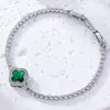Pulsera Brillante de Diamantes Completos con Circonitas de Colores Variados para Mujer, Estilo Coreano de Lujo Ligero de Nicho, Versátil, Diseño de Alta Gama, Joyería de Mano Exquisita