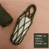 Funda de Red Tejida a Mano para Taza de Agua, Bolsa Portátil de Red para Taza de Café, Bolsa Pequeña Colgante Simple con Cuerda de Algodón para Aislamiento