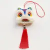 Colgante de Felpa de León Chino de Siete Colores con Borla, Pequeño Adorno del Zodiaco de la Suerte, Muñeco Festivo de Tigre y León de Bendición