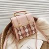 Bolso para Niña con Forma de Corazón Romboidal de Color Contrastante Mochila Nueva 2025 Mochila Pequeña Linda Estilo Coreano Bolso Pequeño Cruzado Bolso Escolar Pequeño
