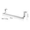 Puerta de gabinete multiusos para cocina y baño, toallero de acero inoxidable, toallero sin perforaciones, almacenamiento, toallero engrosado de una sola barra