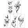 Tatuajes temporales de fuente transfronteriza en latín, sexys, para mujeres, en inglés, para brazo, clavícula, flor, medio brazo