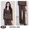 Conjunto de terno feminino profissional, novo estilo 2026, de manga longa, adequado para trabalho, traje formal, elegante e sofisticado, perfeito para uso no escritório e uniformes de recepcionista