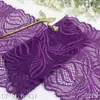 Encaje de pestañas elástico Tanglong Étnico Morado Corte de Tira Completa 22cm Ropa Textiles del Hogar Accesorios de Encaje