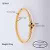Joyería para Manos Europea y Americana Anillo Geométrico Corte de Línea Árbol de la Vida Diamante de Barro Incrustado Accesorios de Pulsera Pulsera de Acero de Titanio para Mujeres