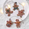 Decoração de Natal boneco de pão de gengibre pingente Árvore de Natal boneco de pão de gengibre pequeno pingente Acessórios de decoração de Natal